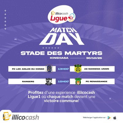 FC LES AIGLES DU CONGO VS AS MANIEMA UNION ET RANGERS VS FC RENAISSANCE
